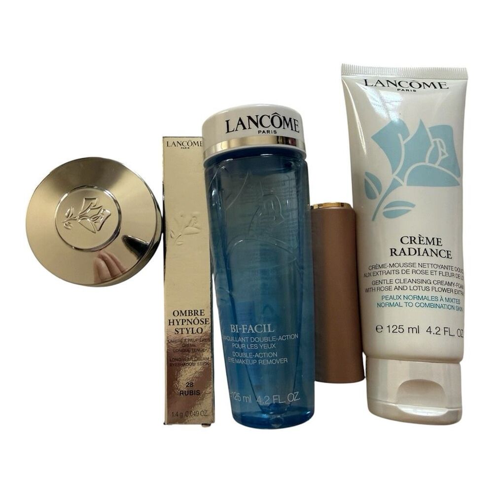 Lancome Set Genifique Yeux, Creme Radiance, Bi-Fácil, Unspoken Feelings Lipstick